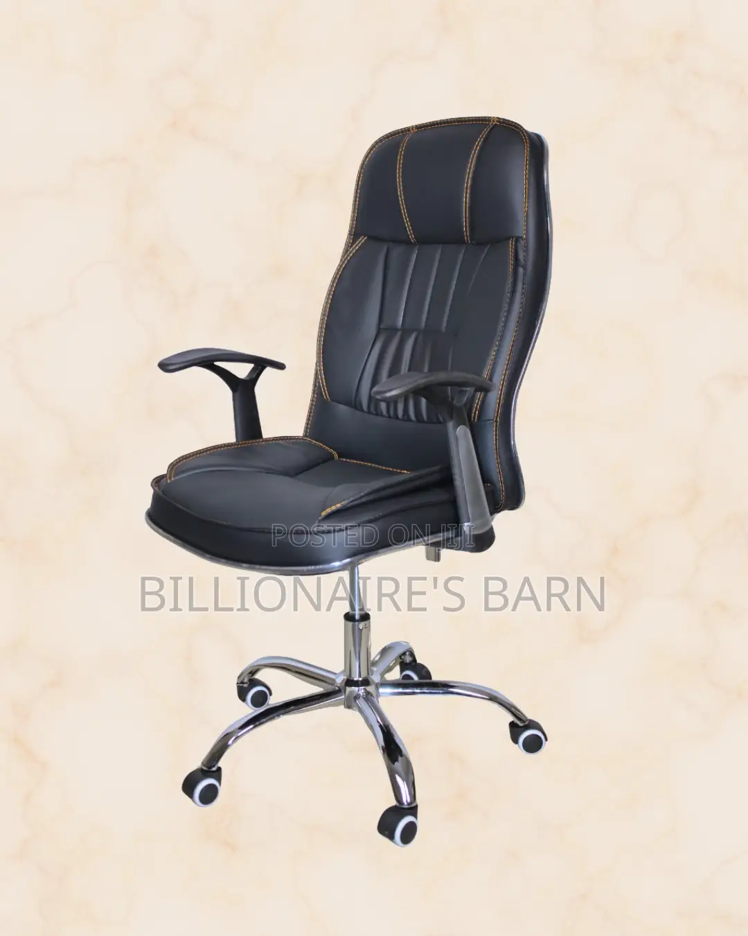 Executive Leather Office Chair | New Arrival Mesh Backrest