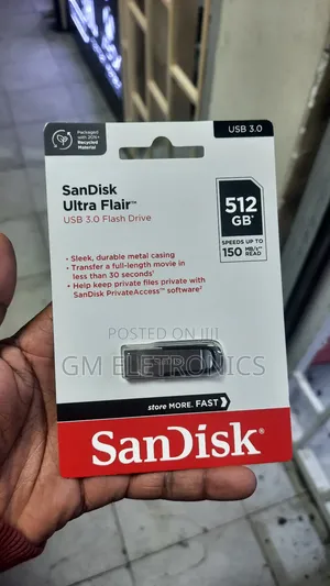 Original Sandisk Ultra Flair Usb 3.0 Flash Drive - 512gb (Universal)