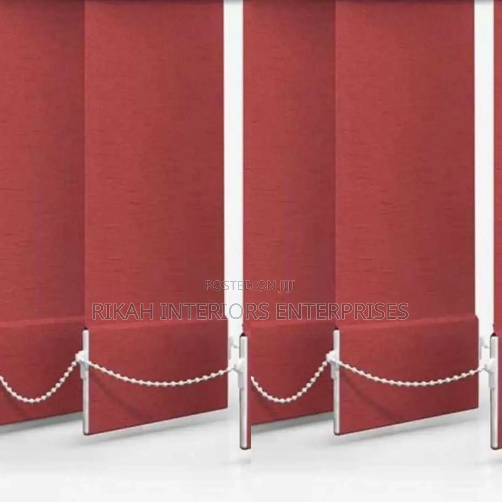 Maroon Vertical Blinds
