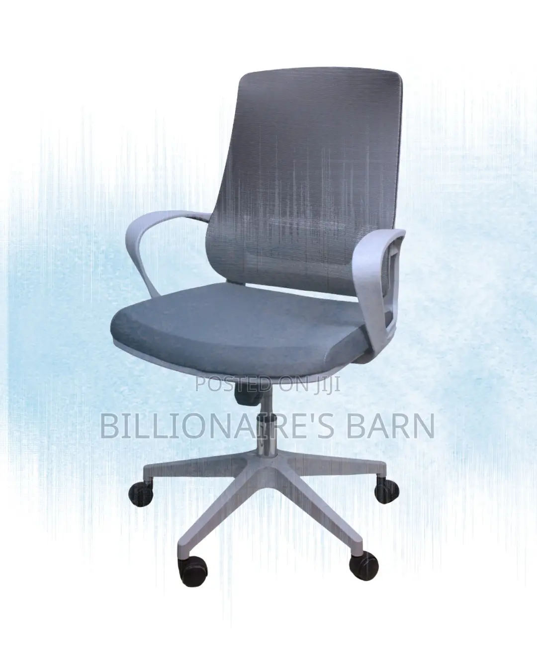 Comfy Grey Ergonomic Mesh Office Chair — Great for Study or Work