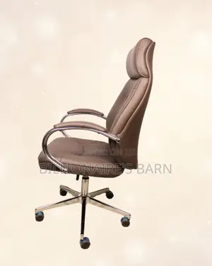 Brown Executive Leather Office Chair — High-Density Foam Seat #295