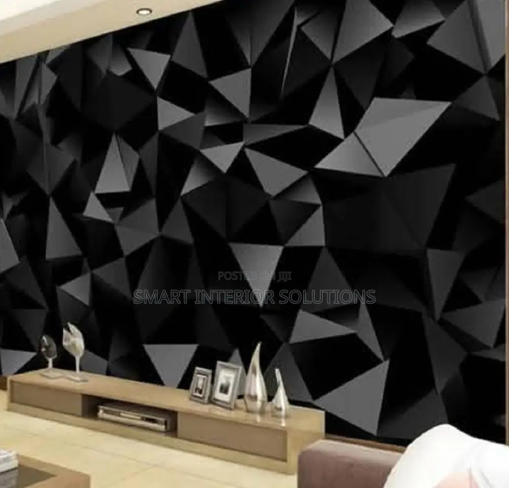 Black Geometric 3d Wallpaper