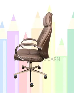 Brown Executive Leather Office Chair (High-Back) — Fast Seller