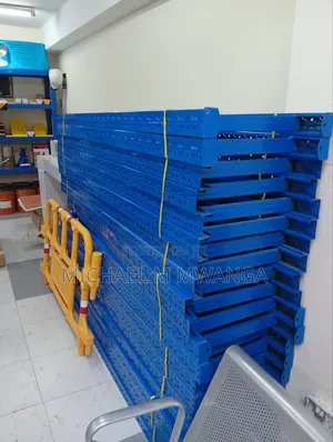Storage Area Racking Shelves 4 Level Blue 