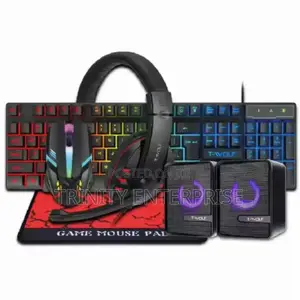 Keyboard and Mouse Speaker Headphones Pads Combos Kit