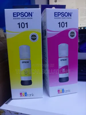 Epson 101 Ink Colour Magenta Cyan and Yellow Available