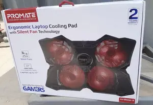 Promate Height Adjustable Ergonomic Laptop Cooling Pad