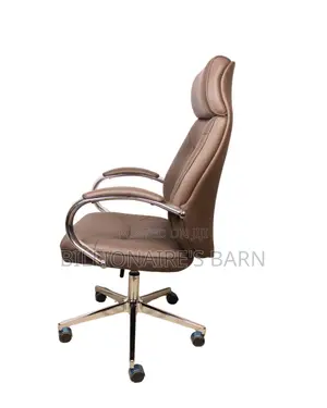 Brown Executive Leather Office Chair | Executive Nylon Castors