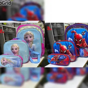 High Quality 3 in 1 Cartoon School Bag 