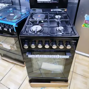 Mika Cooker, Black, Electric Oven 50cm×60cm Standing Cooker