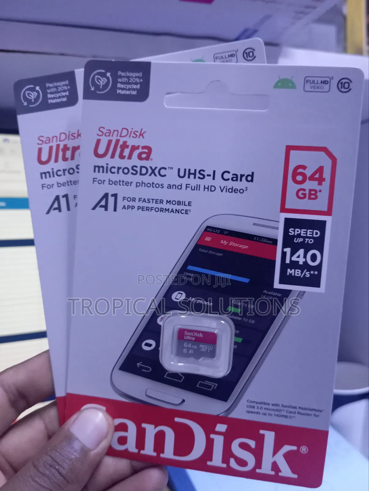 Sandisk Ultra Micro Sd 140mbps 64gb Microsd Card