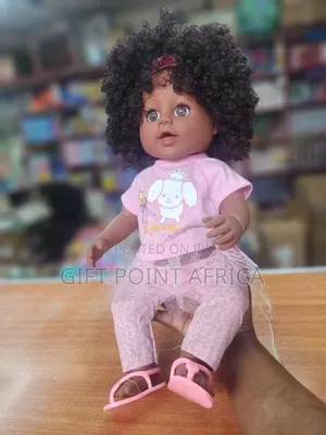 45cm Silicone African Doll For Kids With Music