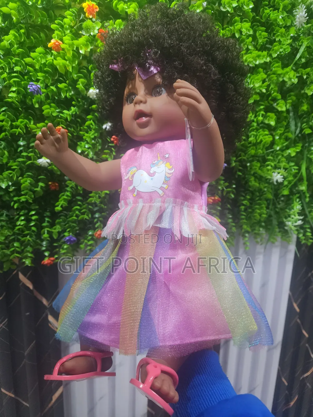 45cm Silicone African Doll With Music