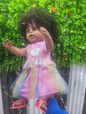 45cm Silicone African Doll With Music
