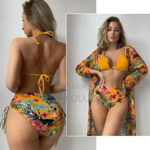 3pcs Floral Women Bikini Swimsuit