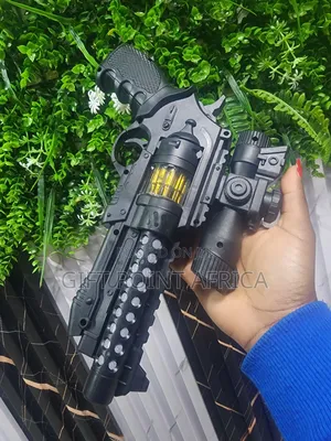 Batteries Operated Black Toy Gun For Kids