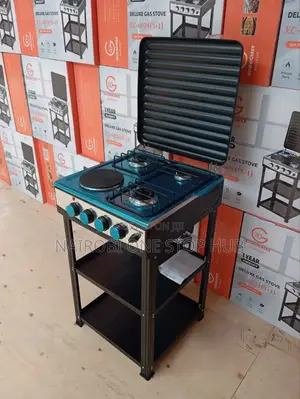 Eurochef 3 Gas Burner 1 Electric Plate Auto Standing Cooker With Shelf