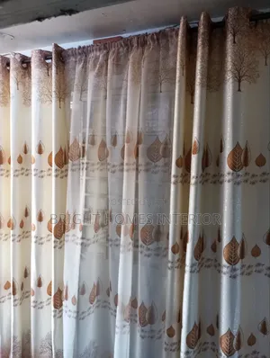 Curtain Brown With Leaf Like Patches Curtain
