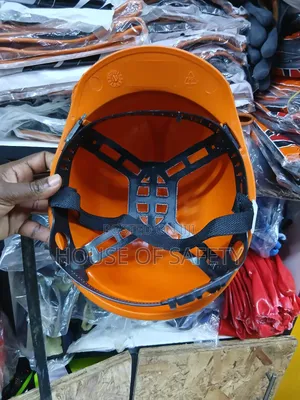 Orange Safety Approved Helmets