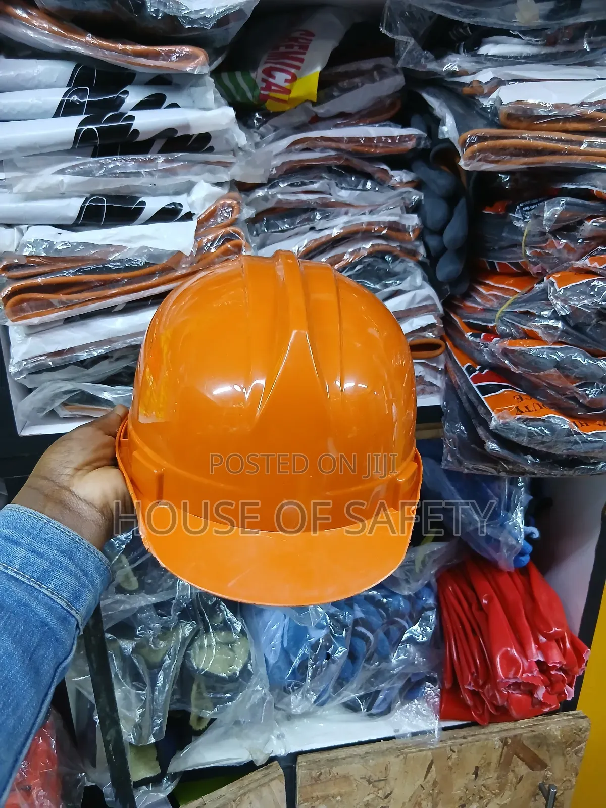 Orange Safety Approved Helmets