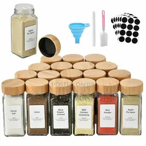 29 PCS Set Glass Storage Jars With Bamboo Lid