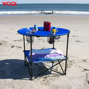 Foldable Camping Table/Outdoor Table With Cup Holder and Carrier Bag