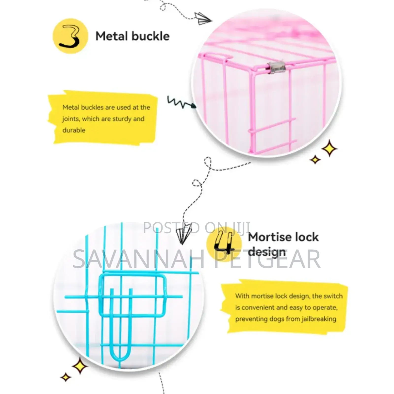 Colourful Foldable Metallic Cages for Pigeons, Dogs ,Cat - S,M, L