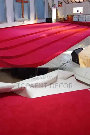 Installed and Non Installed Delta 4mm Thick Red Wall to Wall Carpets