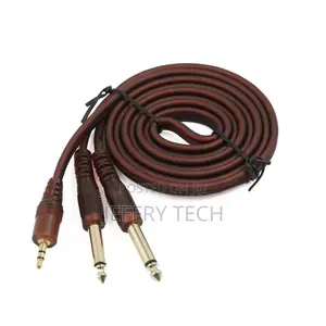 3.5mm Male Connector to 2 Rca 6.5mm Male Adaptor Ext Audio Cable 1.5m