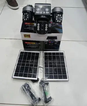 Triple Lens Solar V380 Solar Powered 3 Lens PTZ 4g Camera 10x Zoom