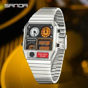Sanda Gents Dual Time Watch Sanda Chronograph Dual Time Watch