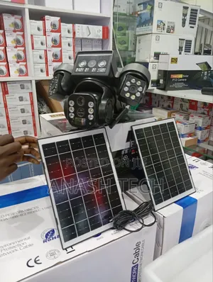 Up-Market V380 4g PTZ Tripple Lens Solar Camera New