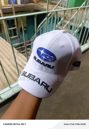 White Subaru Universal Size Cap