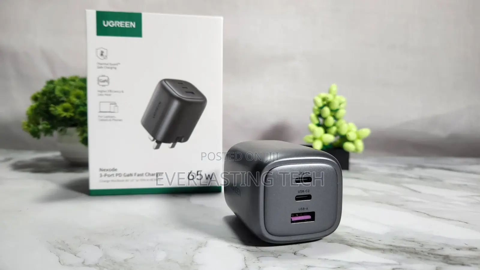 Ugreen Nexode Pro 65w 3-Port Gan Fast Charger Set Uk