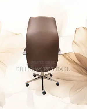 Brown Executive Leather Office Chair | Plush Lumbar Support