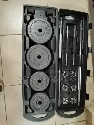 Adjustable 50kgs Dumbbell To Barbell Set With Carry Case