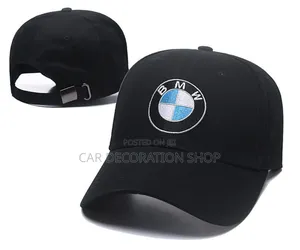 Black BMW Embroidered Outdoor Logo Cap
