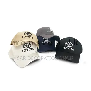 White or Black Toyota Logo Caps