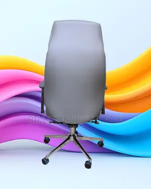 Grey Executive Leather Office Chair | Pro-Grade Lumbar Support