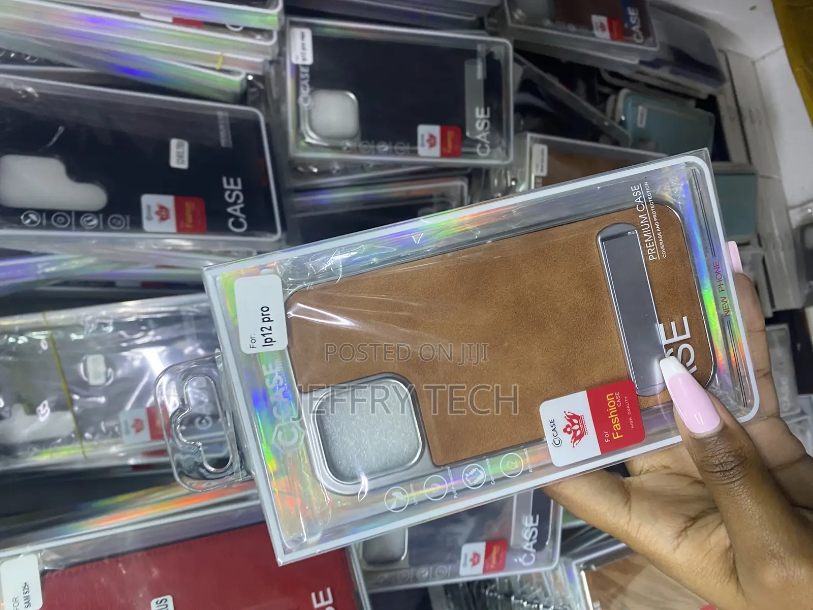 MQSD iPhone 12 Pro Case Pu Leather Cover, Built-in Invisible Stand