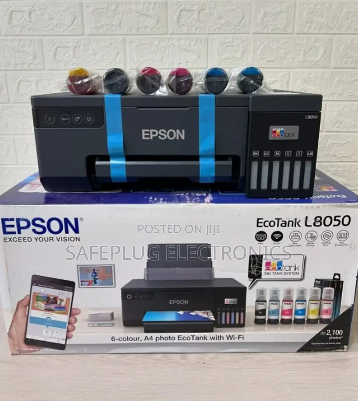 Epson L8050 Photo Printer, Print - Wi-Fi,Usb Interface -
