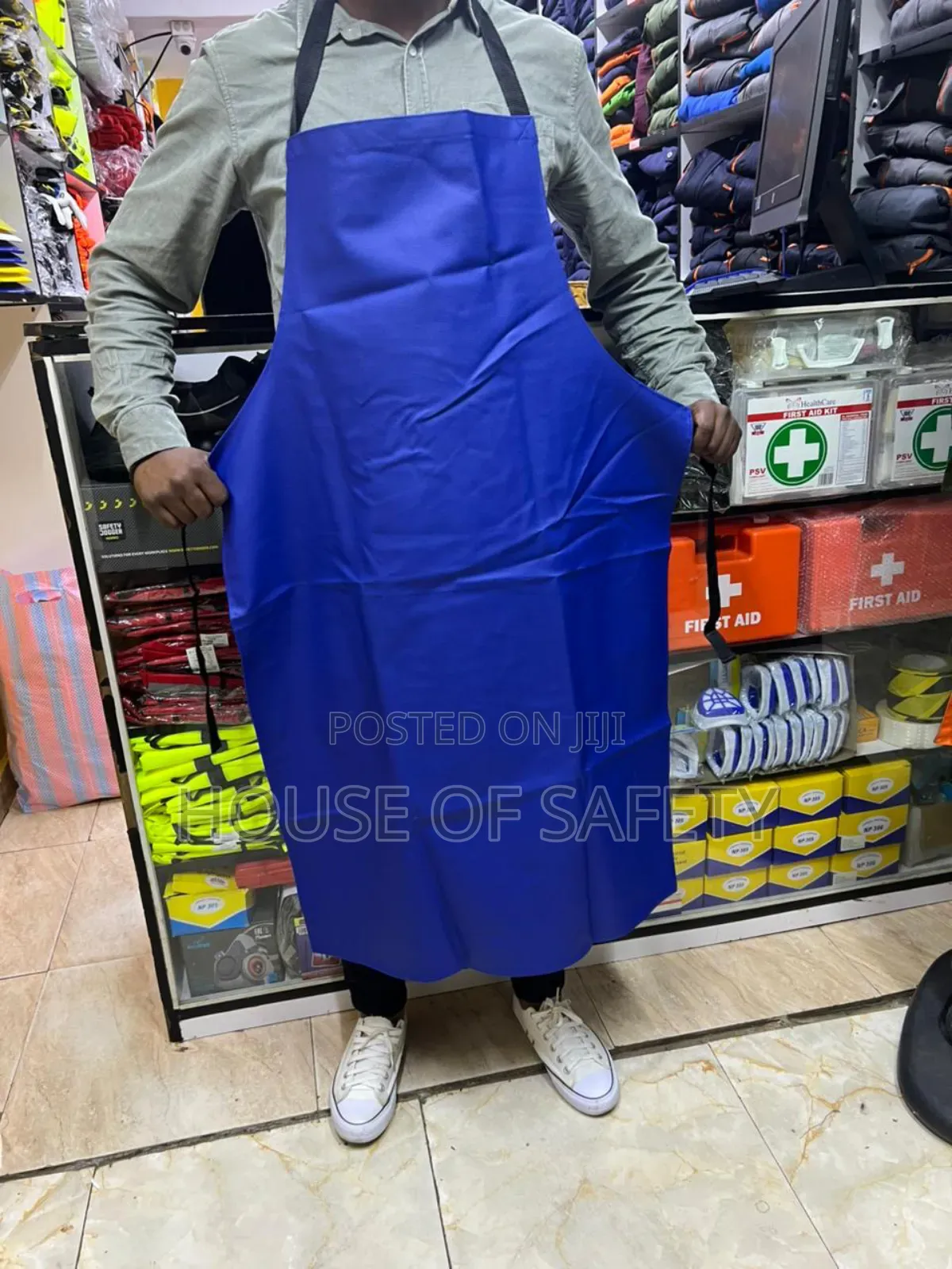 Green and Blue Safety Waterproof Aprons
