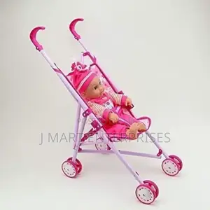 Kids Stroller Baby Doll Toy Moving Stroller Toys for Girls Foldable