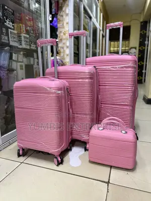 Size 3 Hot Pink 4 Inn1 Rubber Suitcase Set at KSH 8500 Full Set