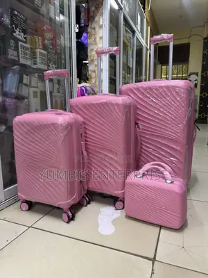 Size 4/No 27 Pink Hot Pink Rubber 4 Inn1 Suitcase Set at 8000