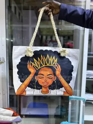 African Face Tote Bags Available
