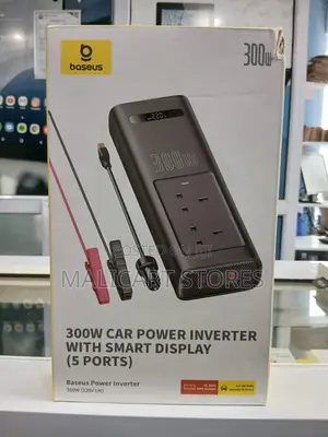 Baseus 300w Car Power Inverter With Smart Display (5 Ports)