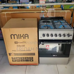 *Mika Standing Cooker 3 Gas + 1 Electric, 58cm X58cm