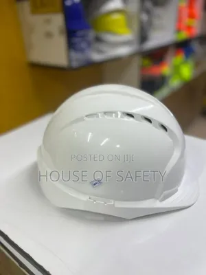 Adjustable White And Yellow Jsp Helmets