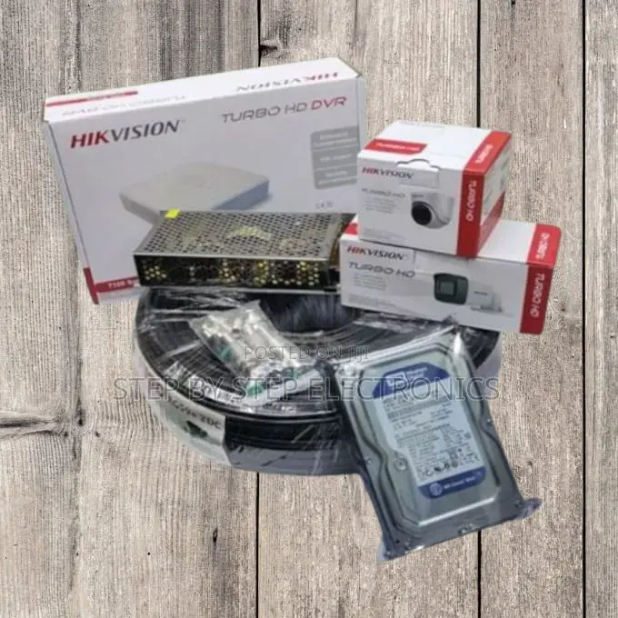 Two Hikvision 2- Cameras 1080p CCTV Security Kit With Remote Access